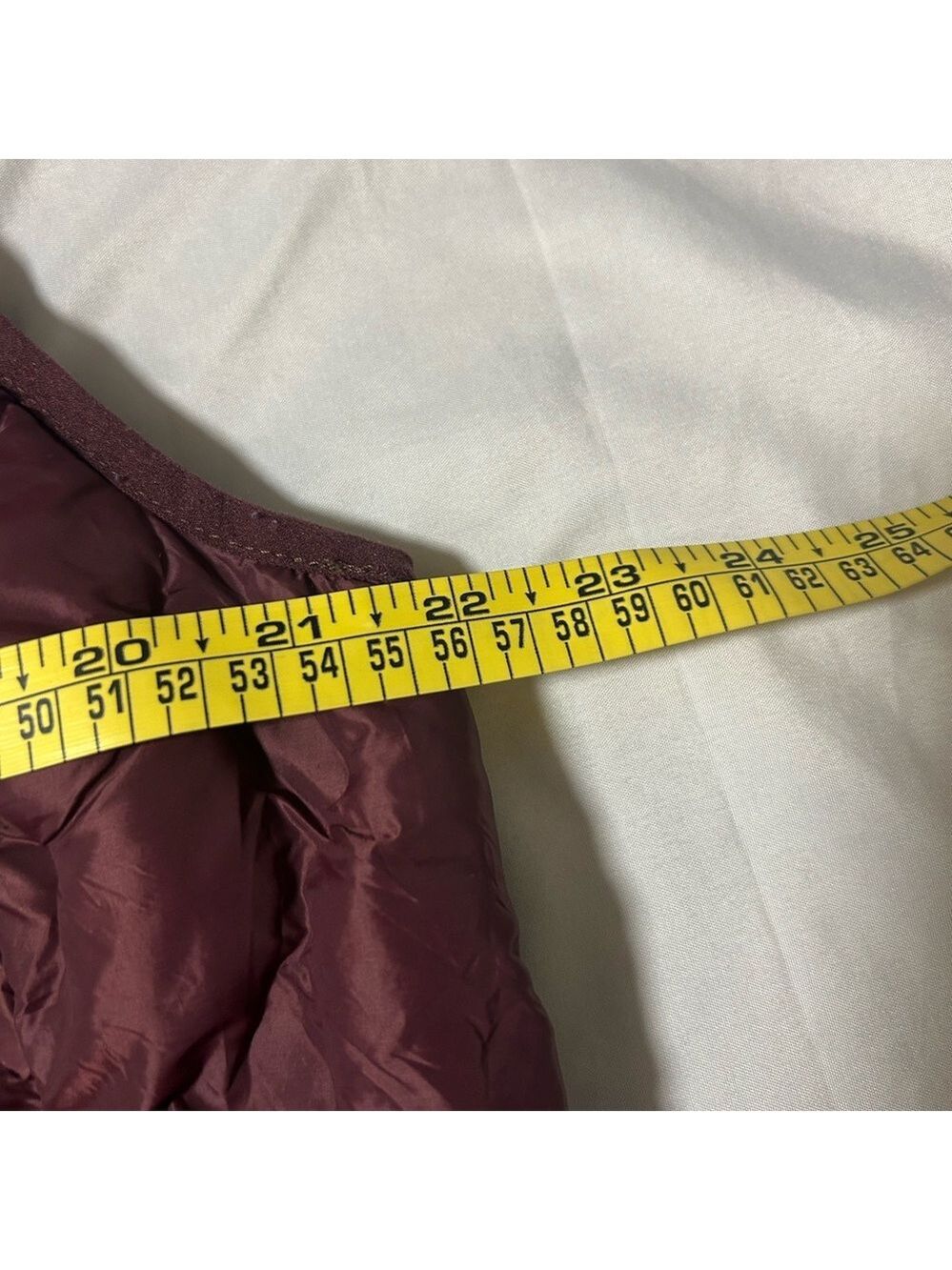 Tangerine Women's Sleeveless Winter Jacket Vest Size XL Quilted Puffer Burgundy - Picture 6 of 11